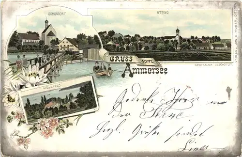 Gruss vom Ammersee - Litho - Utting Schondorf -676992