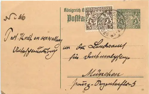 Ganzsache Grosshabersdorf 1919 -677252