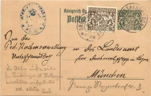 Ganzsache Grosshabersdorf 1919 -677254