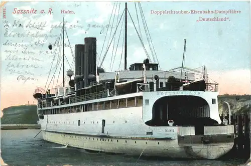Sassnitz Hafen - Doppelschrauben Eisenbahn Dampffähre Deutschland -677356