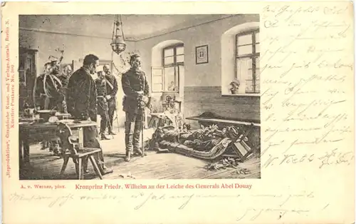 Kronprinz Friedrich Wilhelm an der Leiche des Generals Abel Douay -677368