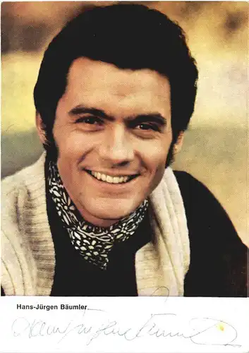 Hans Jürgen Bäumler mit Autogramm - Schauspieler -677612