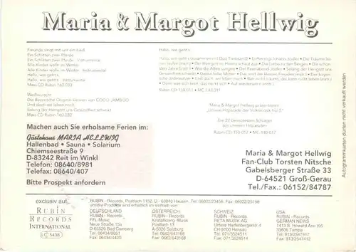 Maria und Margot Hellwig mit Autogramm -677632