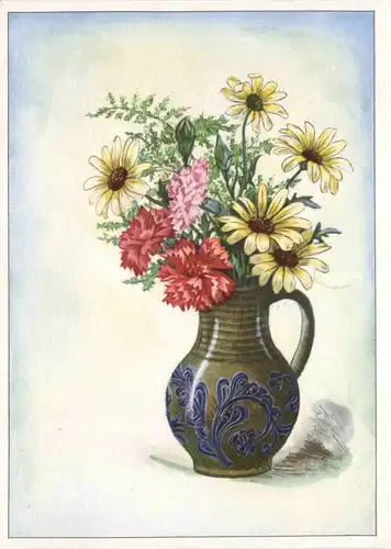 Blumen - Nelken und Margueriten -677406