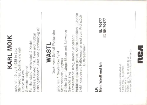 Karl Moik mit Autogramm -677750