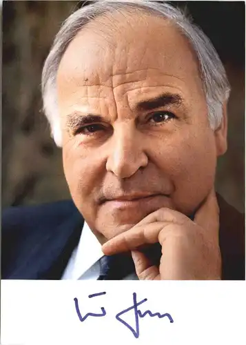 Helmut Kohl mit Autogramm -677696