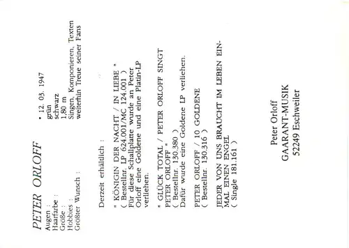 Peter Orloff mit Autogramm -677776