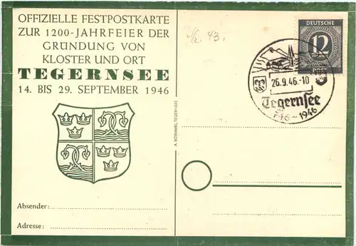 Tegernsee - 1200 Jahrfeier 1946 -677702