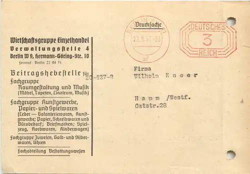 Berlin - Wirtschaftsgruppe Einzelhandel 1937 -678112
