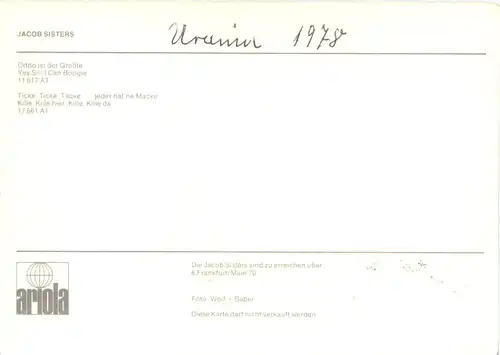 Jacob Sisters mit Autogramm -677782