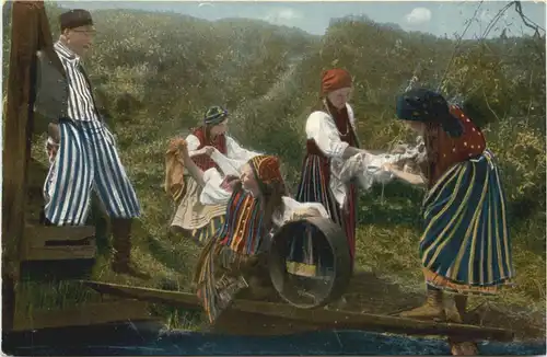 Polnische Typen - Lustige Wäscherinnen -678066