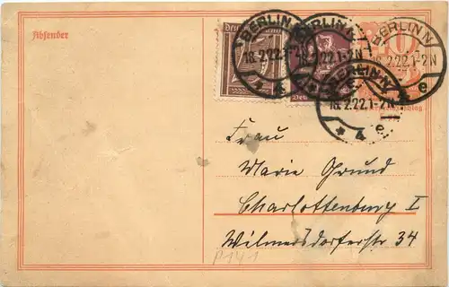 Ganzsache 1922 - Berlin -678128