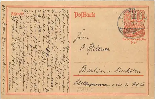 Ganzsache 1921 -678134