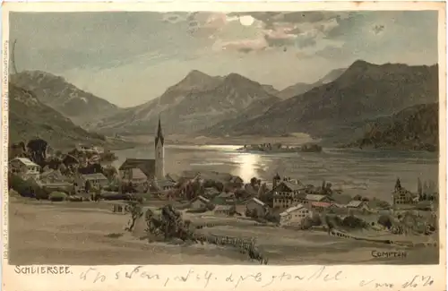 Schliersee - Litho - Künstler Ak Compton -678444