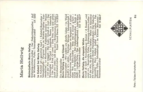 Maria Hellwig mit Autogramm - Musikerin -678336