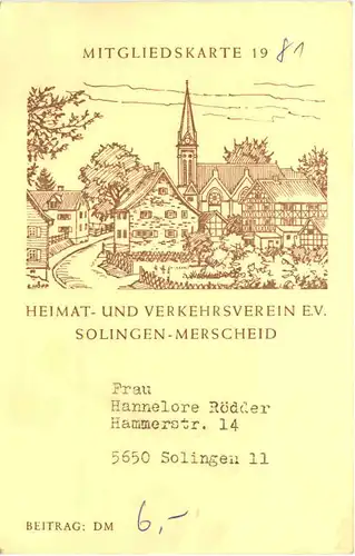 Solingen-Merscheid - Heimat und Verkehrsverein -678710