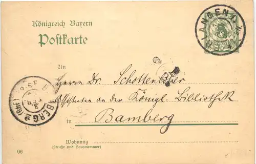 Ganzsache Erlangen 1906 -678678