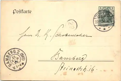 Ganzsache gelaufen in Topper 1907 -678672