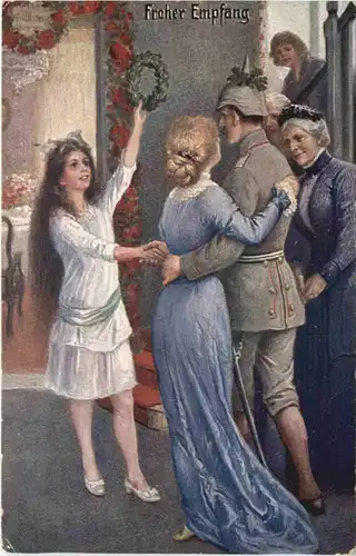 Froher Empfang - Feldpost 8. Bayr. Feldart. Regiment -678984