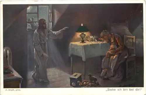 Künstler Ak A. Broch - Feldpost 8. bayr Feldart Regiment -679006