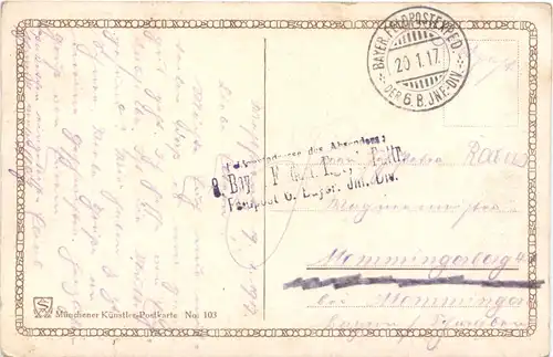 Künstler Ak A. Broch - Feldpost 8. bayr Feldart Regiment -679006