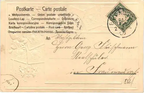 Erlangen - Kirchenplatz - Briefmarken - Prägekarte Litho -679302