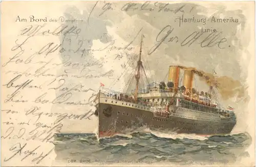 Dampfer Hamburg Amerika Linie - Seepost -679414