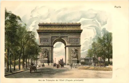 Paris - Arc de Triomphe - Litho -679330