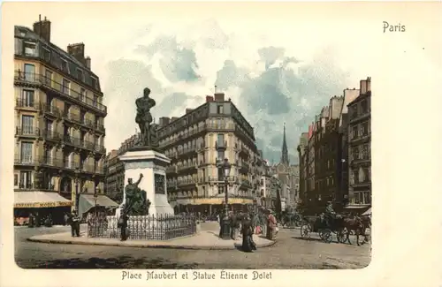 Paris - Place Maubert - Litho -679332
