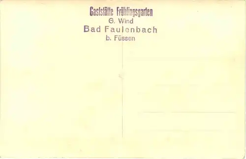 Bad Faulenbach bei Füssen - Gaststätte Frühlingsgarten -679432