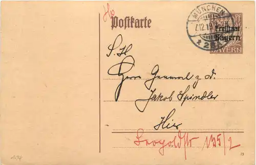 Ganzsache München 1919 -679436