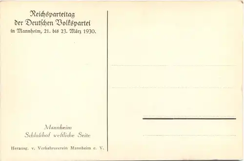 Mannheim - Reichsparteitag der Deutschen Volkspartei 1930 -679600