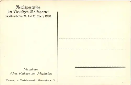 Mannheim - Reichsparteitag der Deutschen Volkspartei 1930 -679604