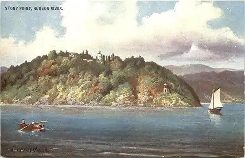 Hudson _River - Stony Point - Künstler Ak Werner -679780