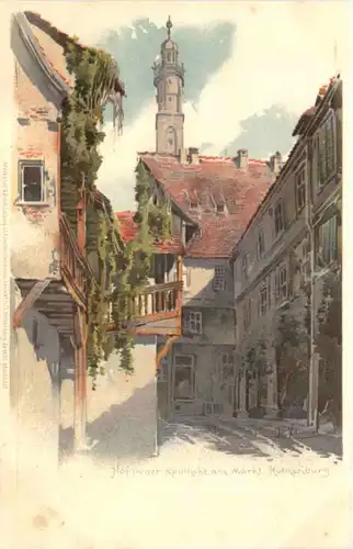 Rothenburg - Hof in der Apotheke - Litho -679834