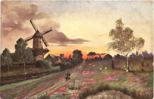 Windmühle - Künstler Ak -679762