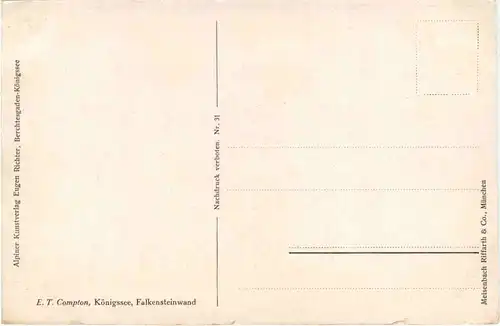 Königssee - Künstler Ak Compton -679746