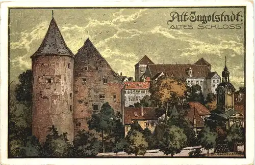 Alt Ingolstadt - Altes Schloss - Künstler Ak Uhlmann -679882