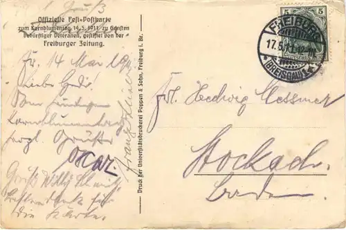 Freiburg - Kornblumentag 1911 -679982