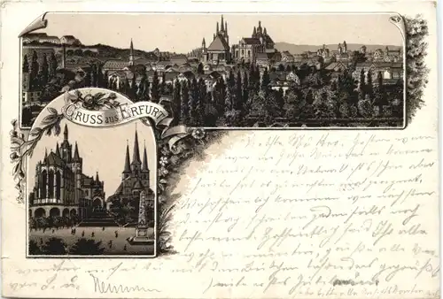 Gruss aus Erfurt - Litho 1895 -680202