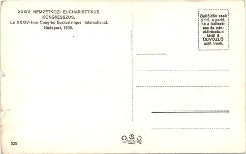 Budapest - Congres Eucharistique 1938 -680228