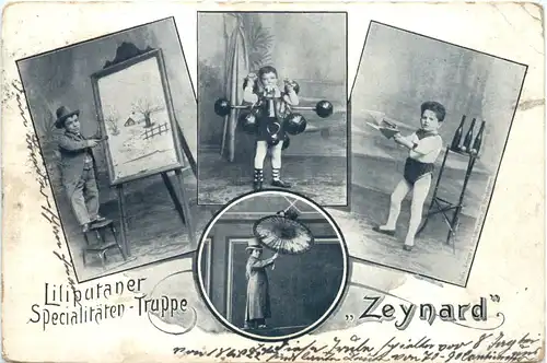 Zirkus - Liliputaner Specialitäten Truppe Zeynard -680474