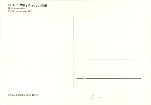 Willy Brandt mit Autogramm -680406