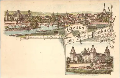 Gruss aus Aschaffenburg - Litho -680764