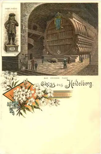 Gruss aus Heidelberg - Litho -680770