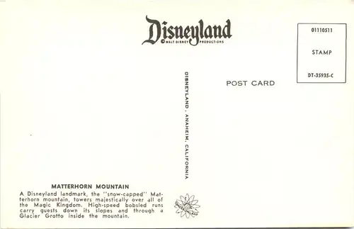 Disneyland - Matterhorn Mountain -680804