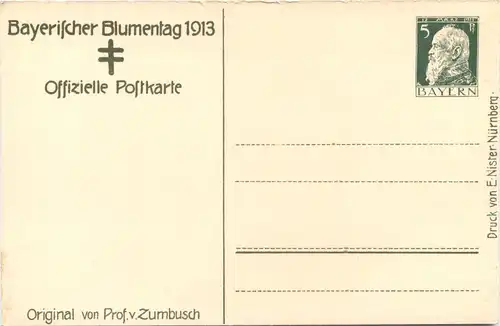 Bayrischer Blumentag 1913 - Privatganzsache -680486