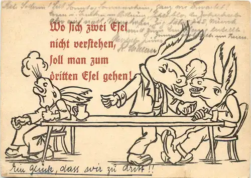 Humor - Wo sich zwei Esel nicht verstehen -680864