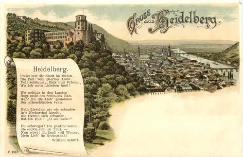 Gruss aus Heidelberg - Litho -680768