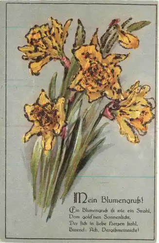 Blumengruss mit Glitter -680696